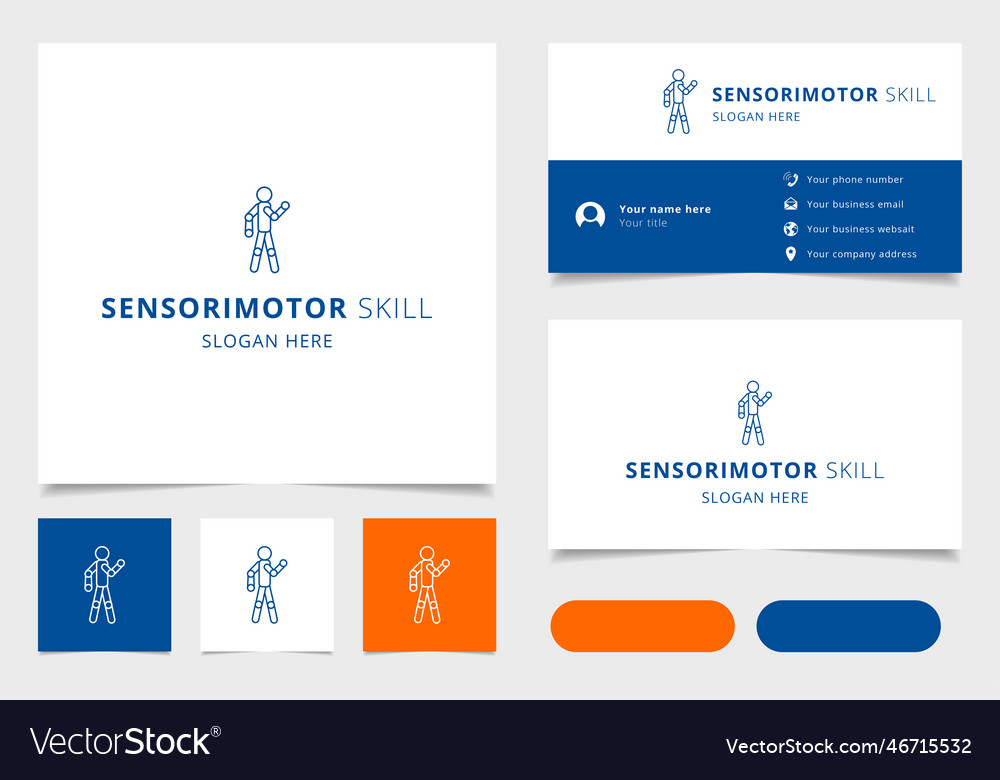 Sensorimotor skill logo design with editable vector image Sensorimotor skill logo design with editable