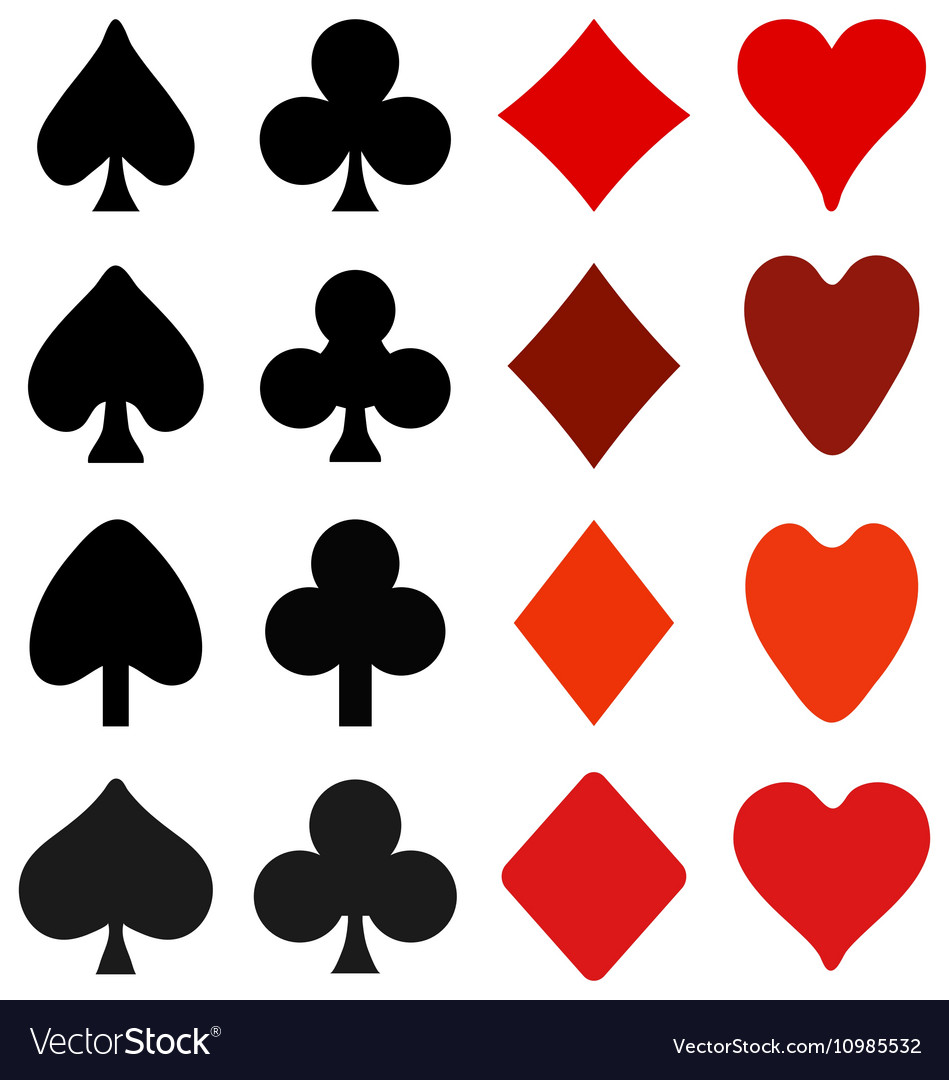 Symbols on playing cards Royalty Free Vector Image