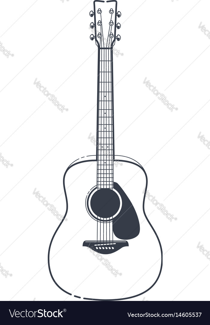 acoustic guitar drawing template