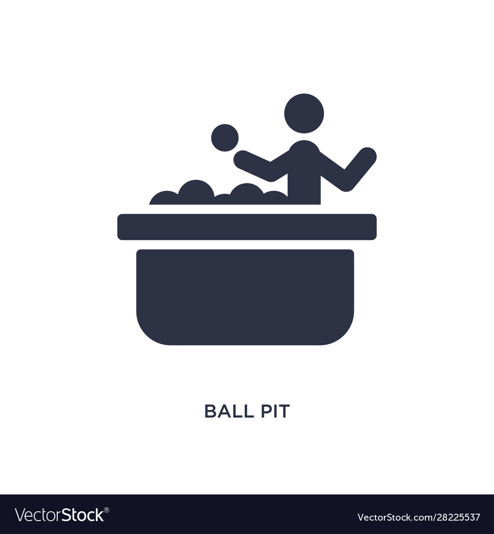 Ball pit icon on white background simple element