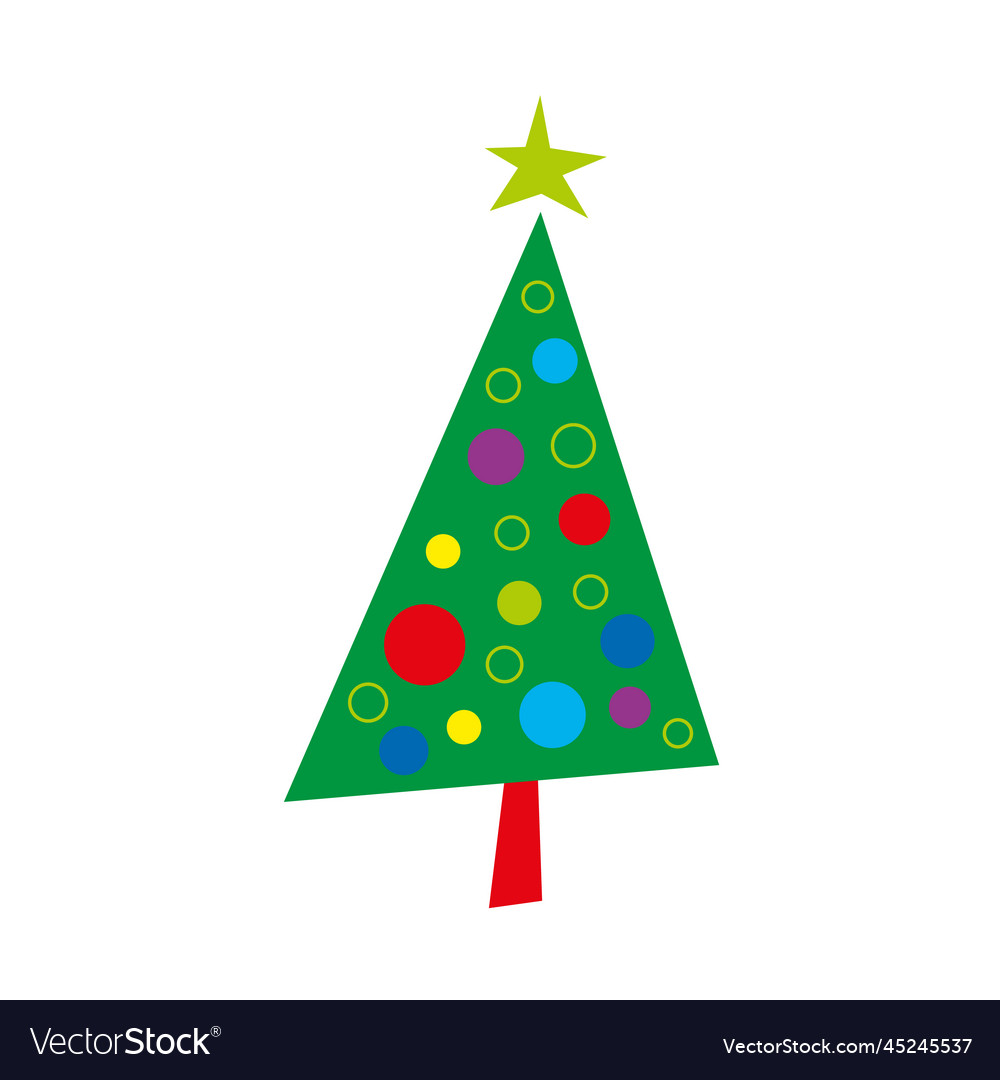 Christmas tree isolated on white background