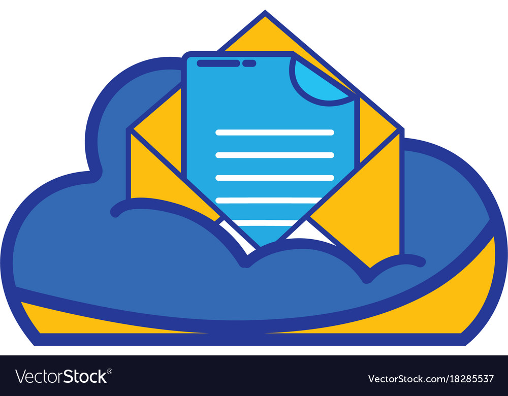 Cloud data and card with document information