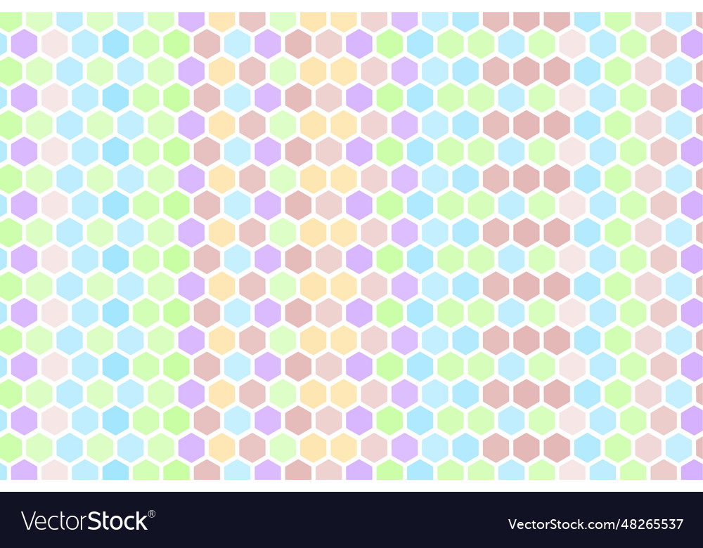 Colorful hexagon pattern background vector image Colorful hexagon pattern background