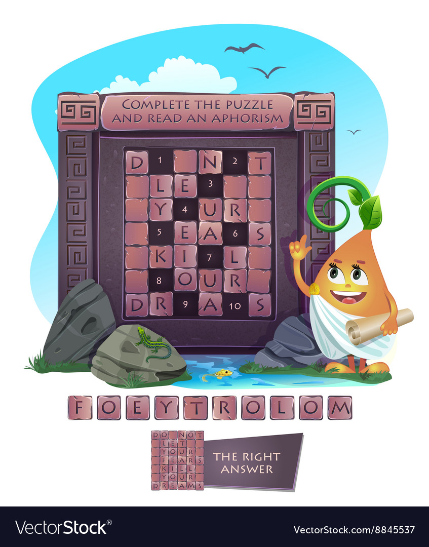 Complete the puzzle and read an aphorism