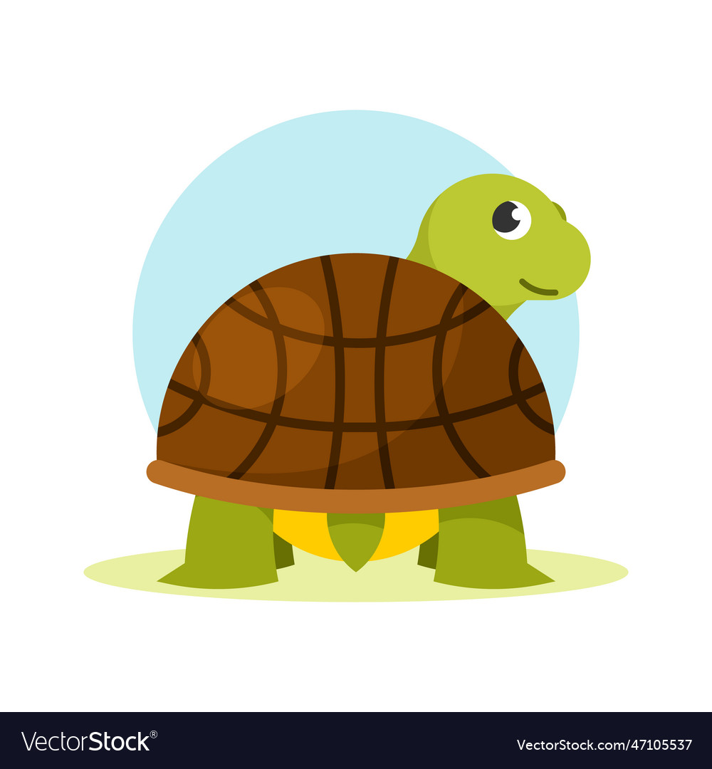 Cute cartoon turtle icon Royalty Free Vector Image