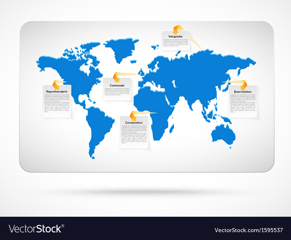 Global Map with Infographic Data