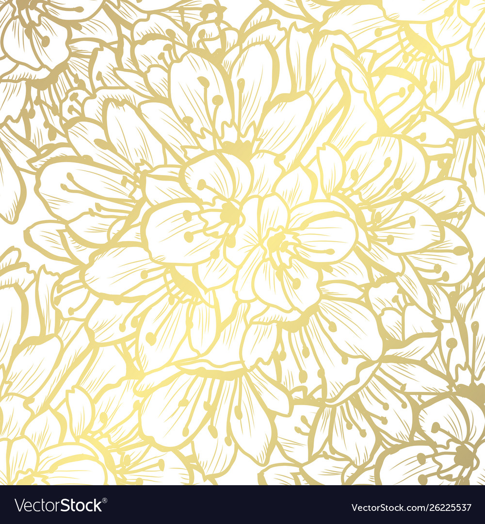 Golden seamless pattern Royalty Free Vector Image