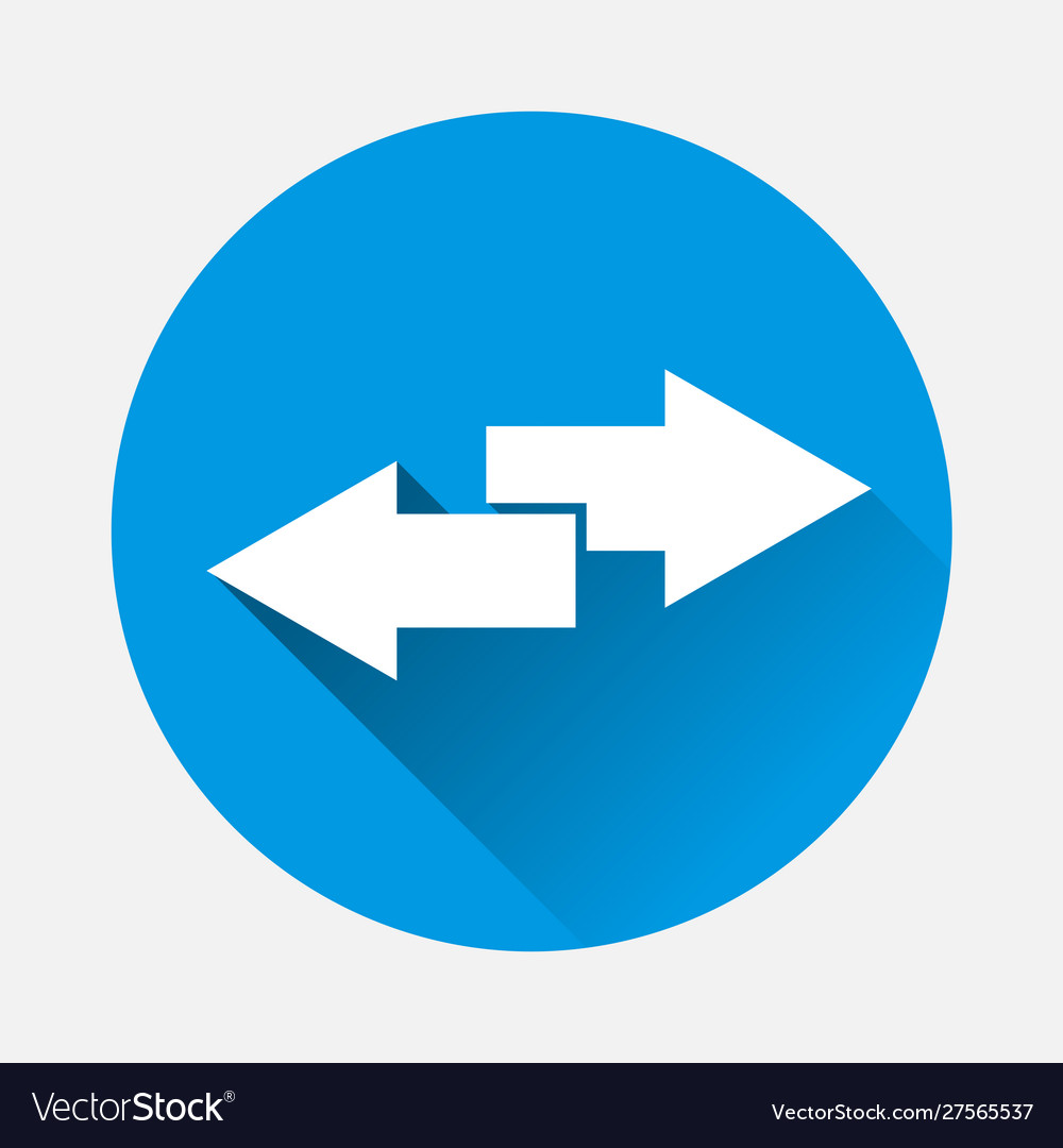 Image two arrows right arrow and left vector image Image two arrows right arrow and left