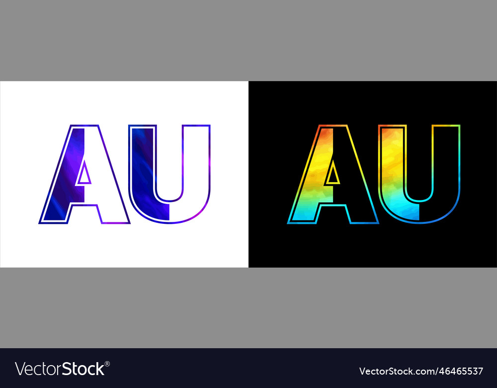 Letter au logo design template creative modern