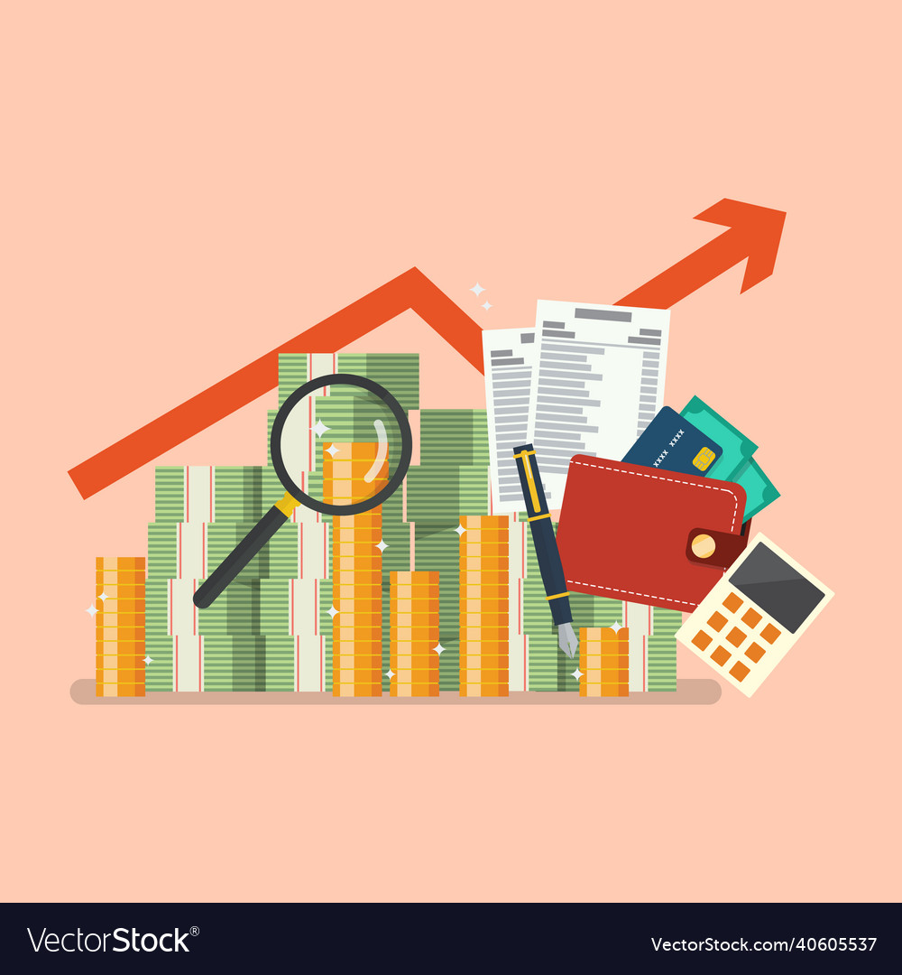 Money management concept Royalty Free Vector Image