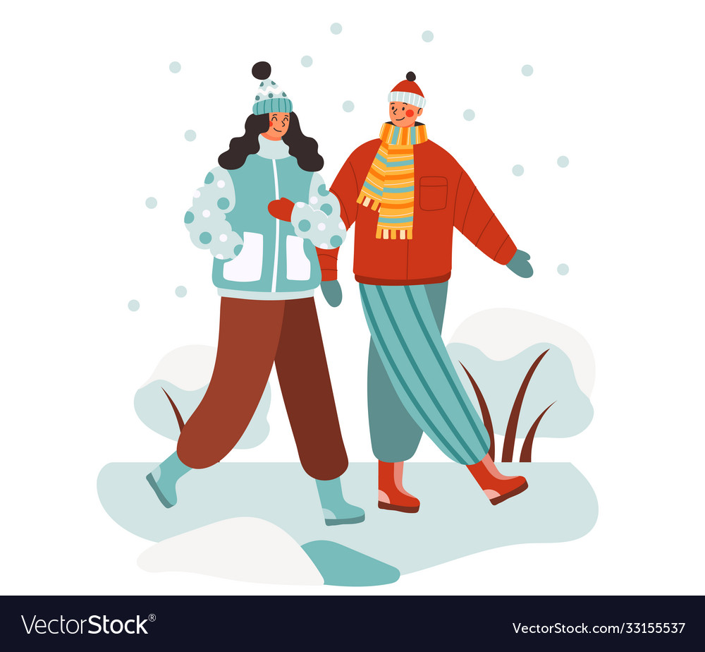 People and weather or seasons concept vector image People and weather or seasons concept