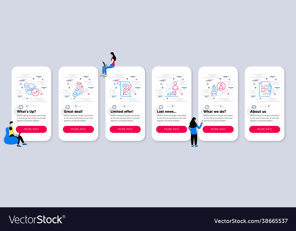 Set science icons such as startup 3d chart vector image Set science icons such as startup 3d chart