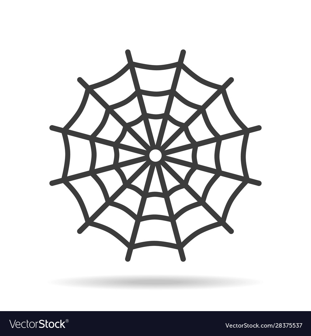 Spider Web-Symbol auf weißem Hintergrund