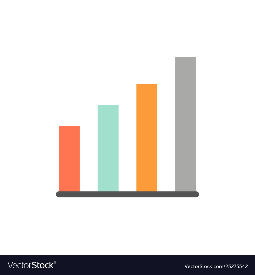Analytic interface signal user flat color icon vector image Analytic interface signal user flat color icon