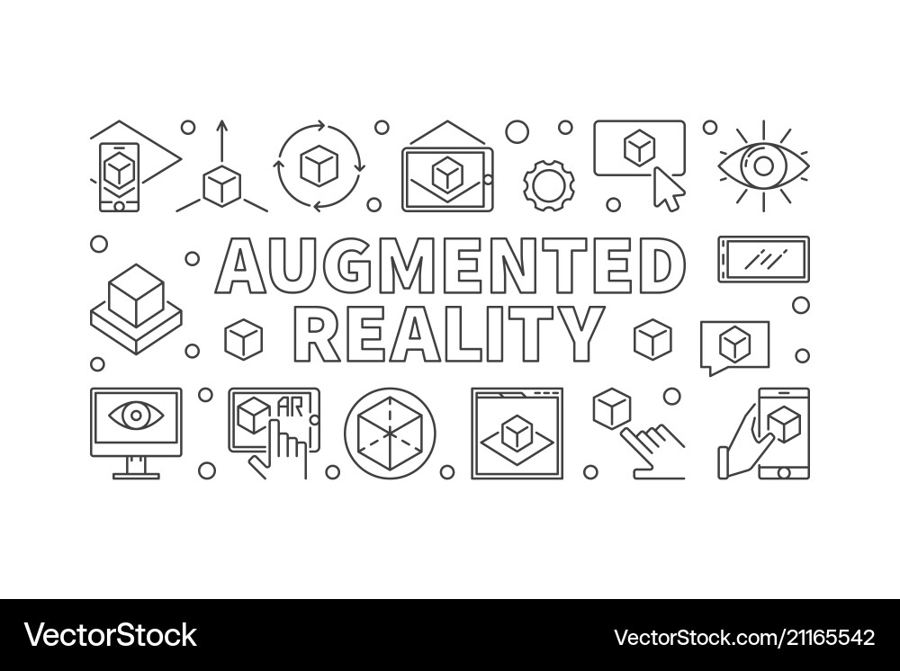 Augmented reality horizontal Royalty Free Vector Image