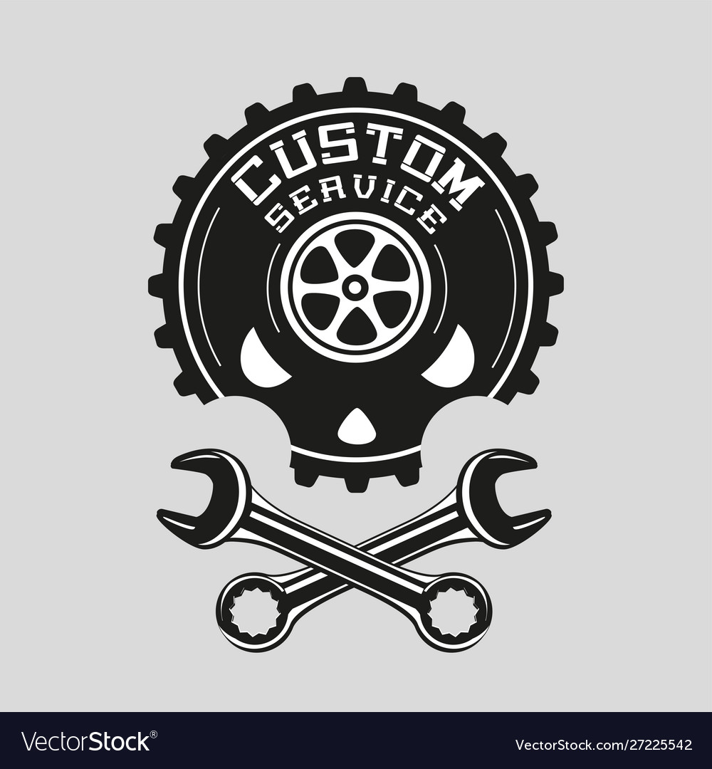 Car Service Vintage Sign Garage Emblem Royalty Free Vector