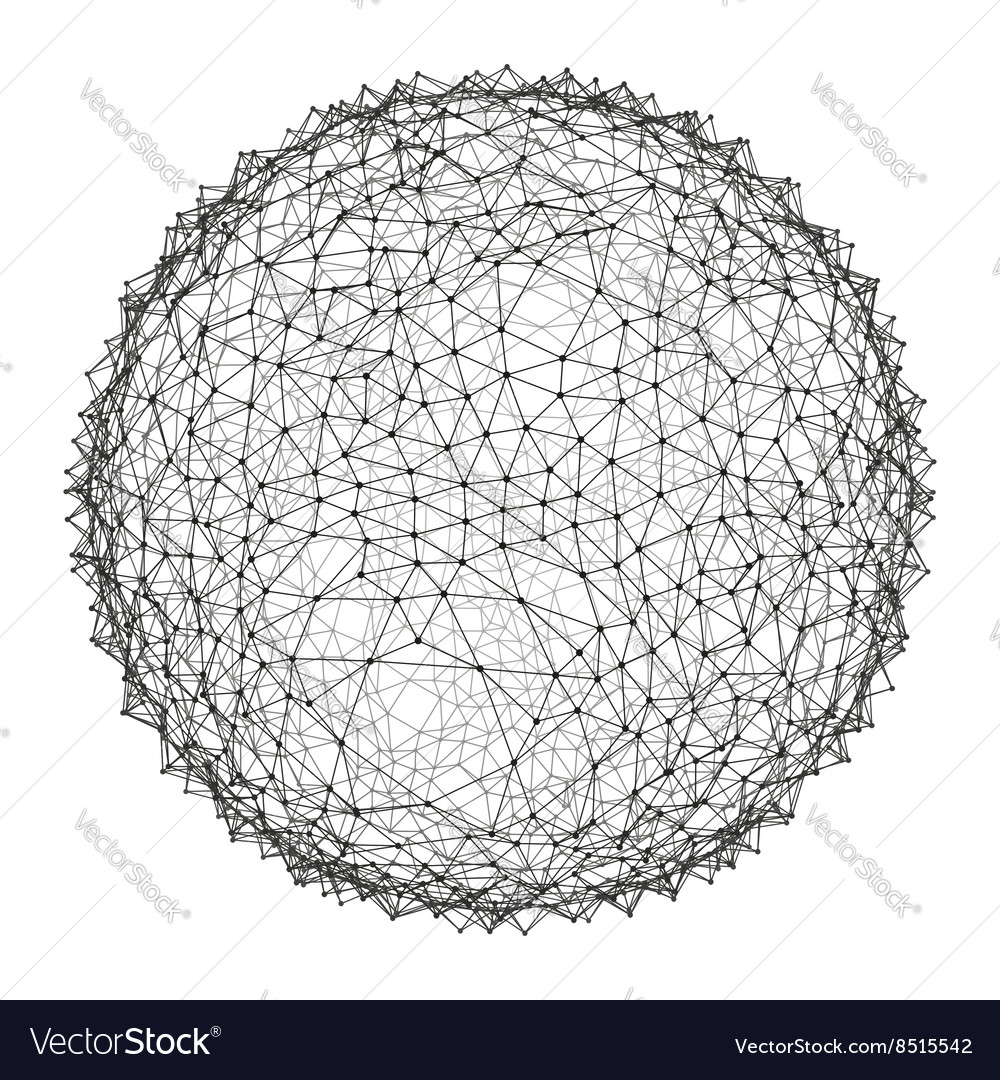 Vernetzte 3D Netzwerk-Sphere