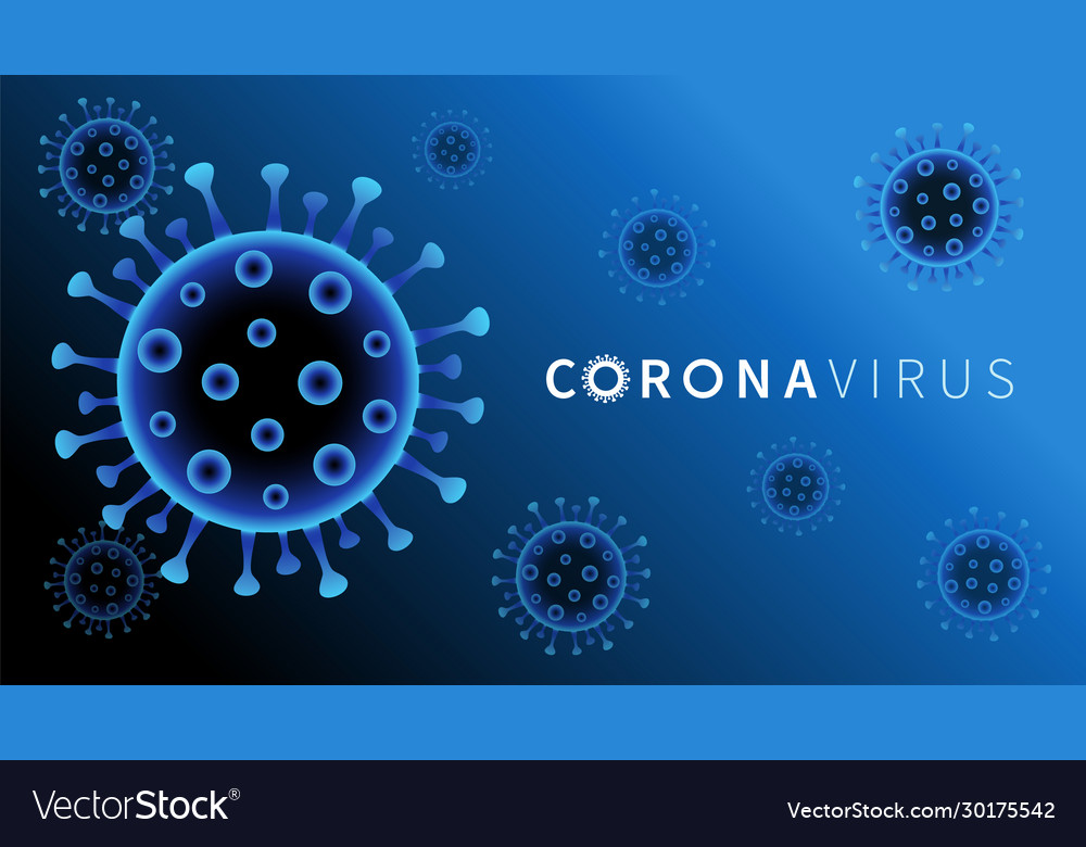 Coranavirus covid19 19 blue Royalty Free Vector Image