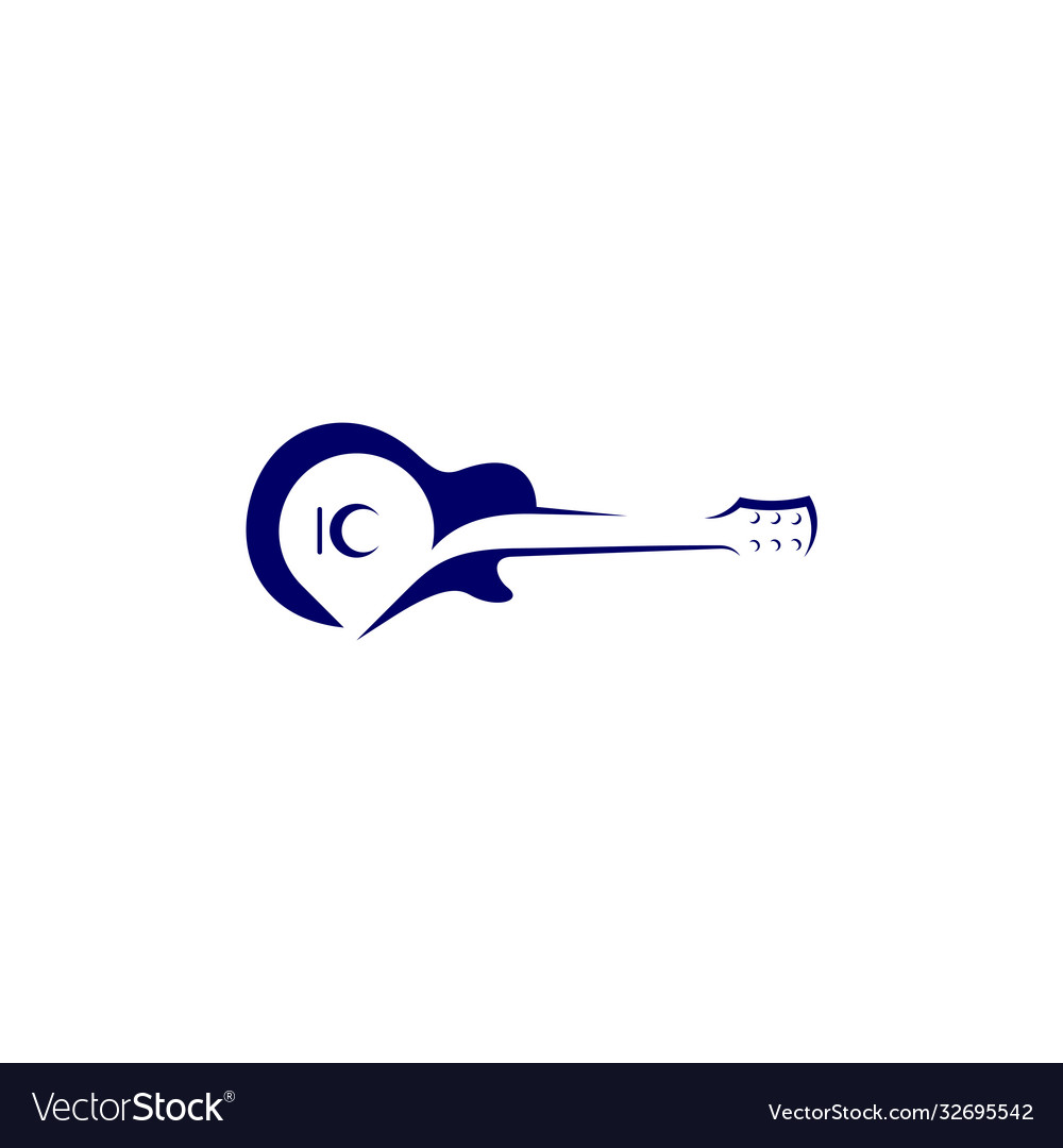 Guitar with point design template simple set