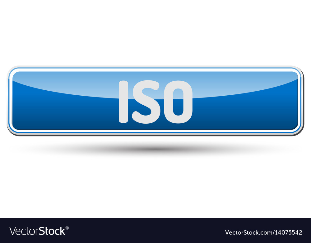 Iso - abstract beautiful button with text