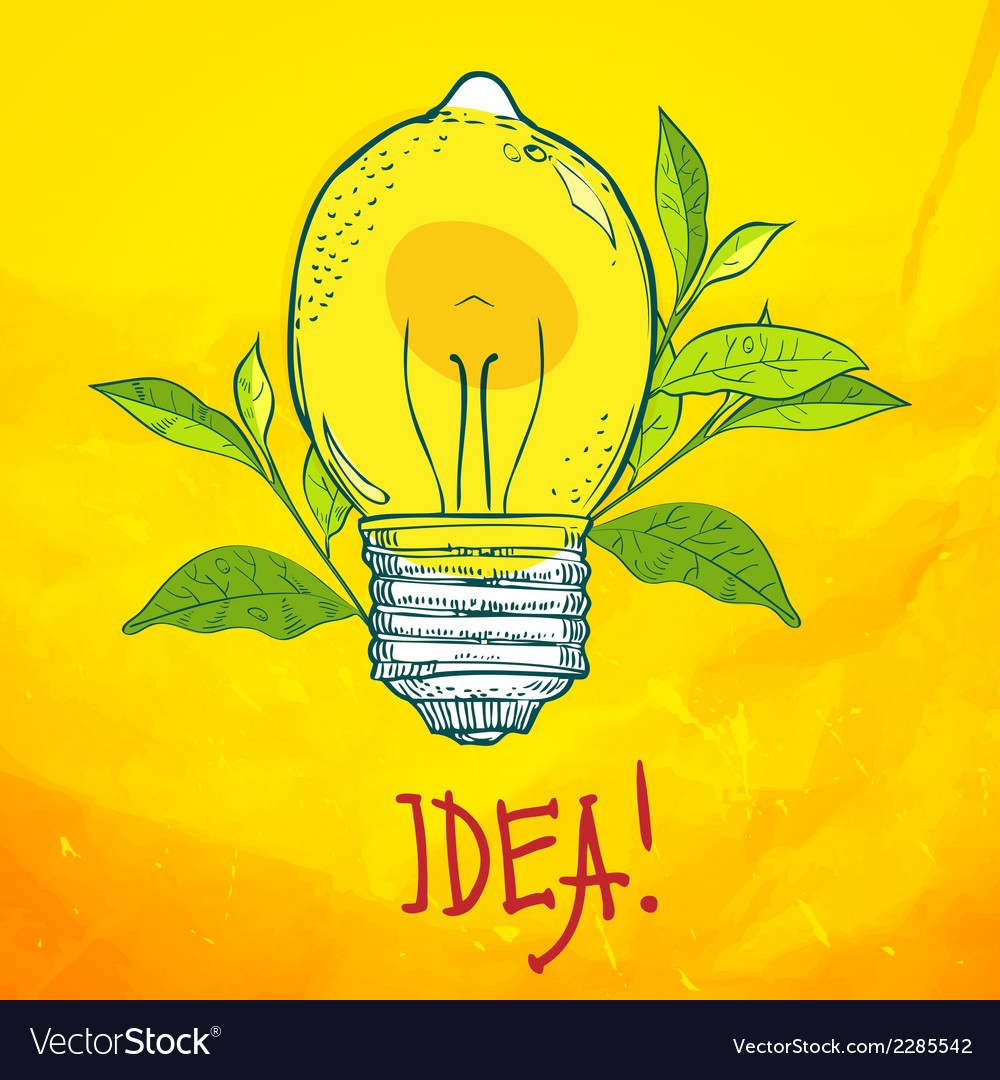 Lamp in the form of lemon idea