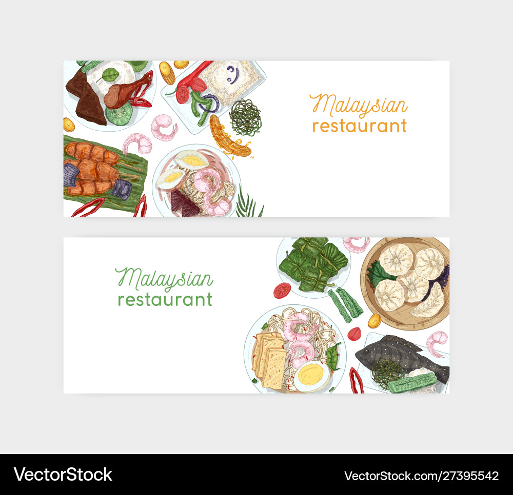 Banner Malaysian Food Vector Images 48