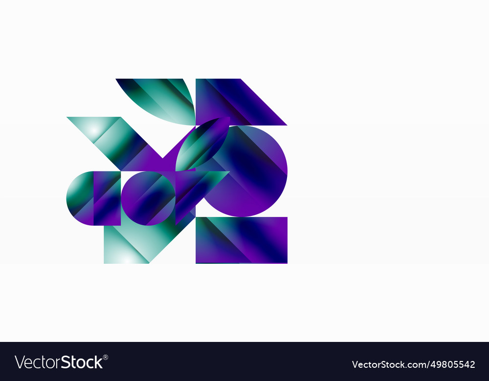 Serene gradient template circles and triangles vector image Serene gradient template circles and triangles