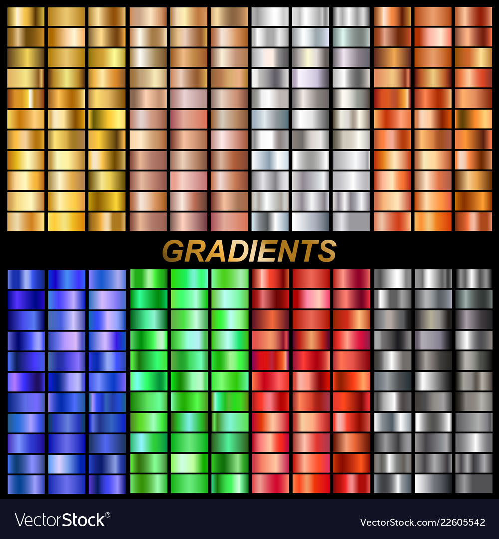 Set of gradients vector image Set of gradients