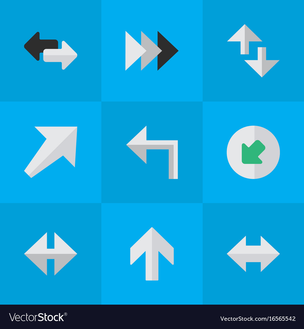 Set of simple indicator icons