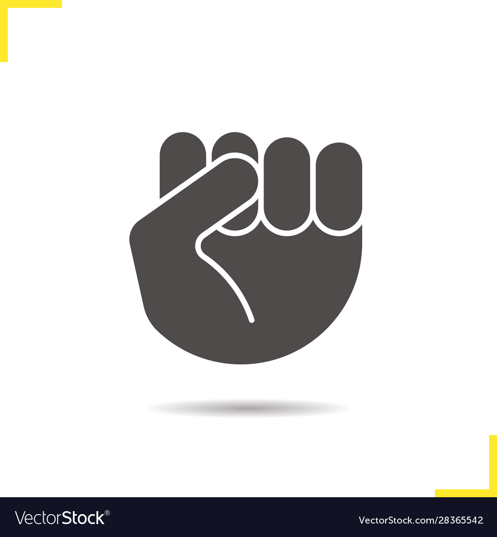 Squeezed fist glyph icon