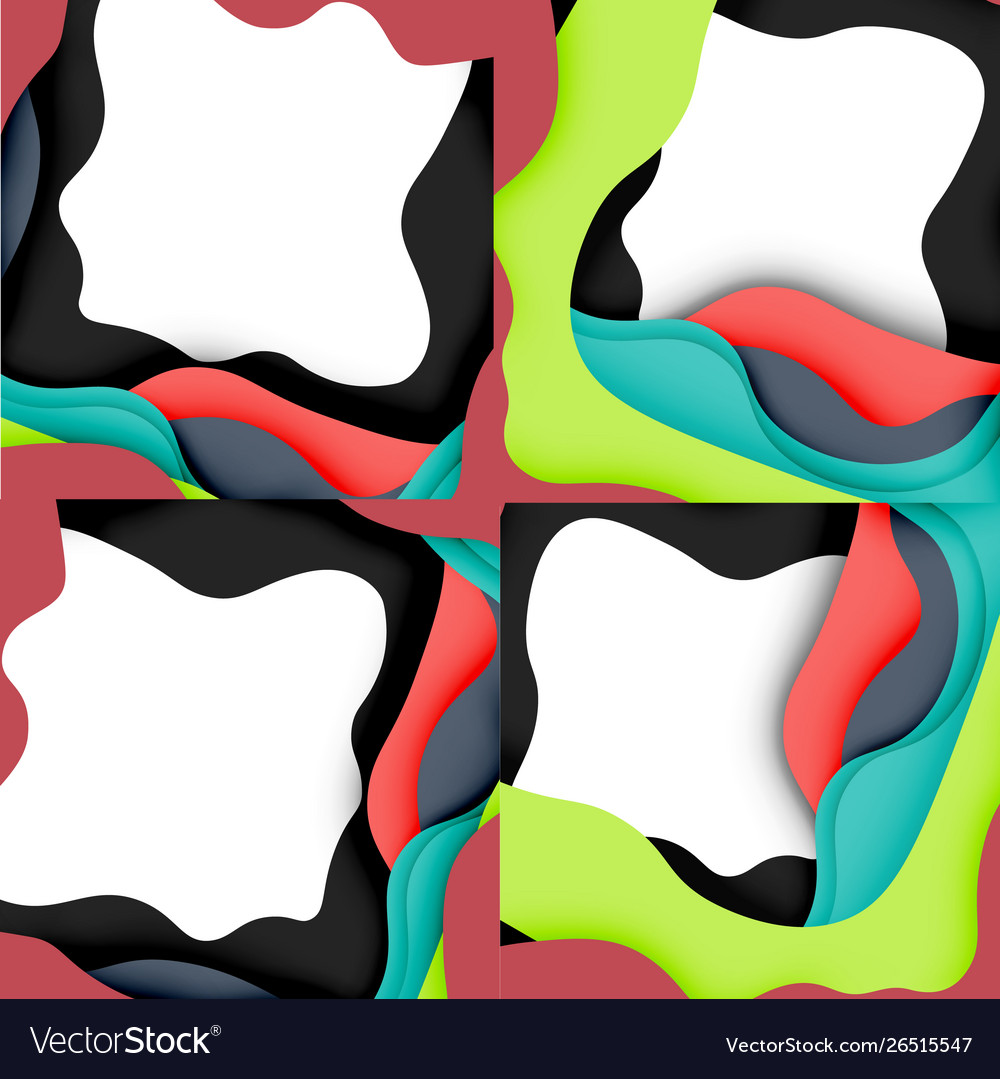 Abstract cut out waves for web design vector image Abstract cut out waves for web design