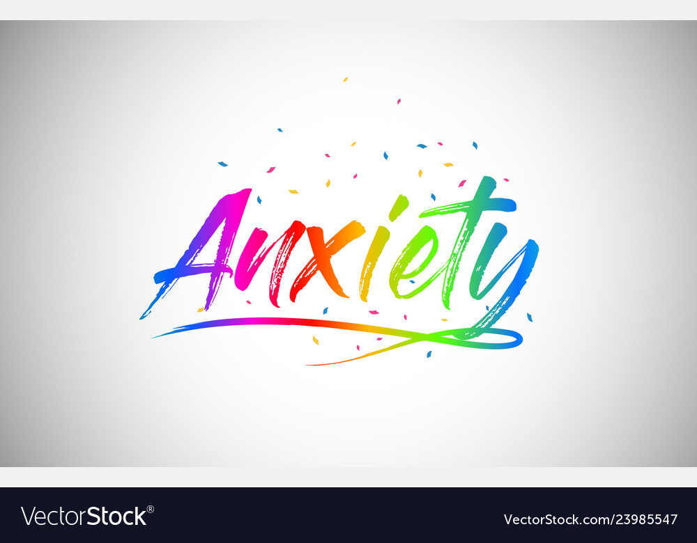 anxiety-creative-word-text-with-handwritten-vector-image