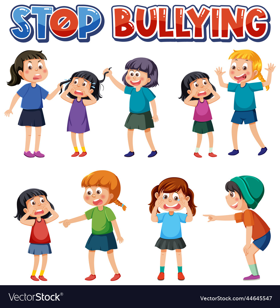 Bullying kids character collection