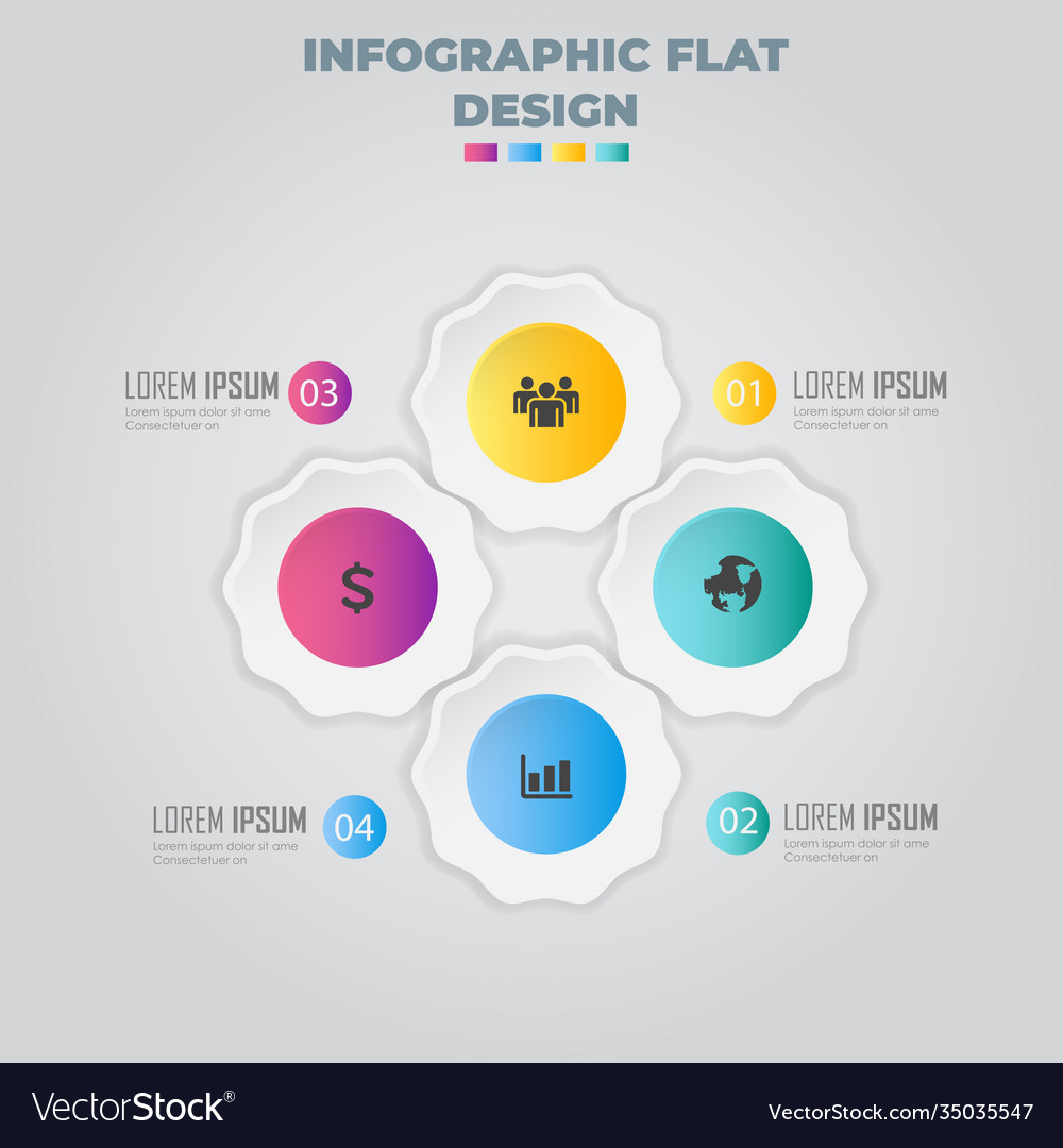 Business data visualization process chart Vector Image