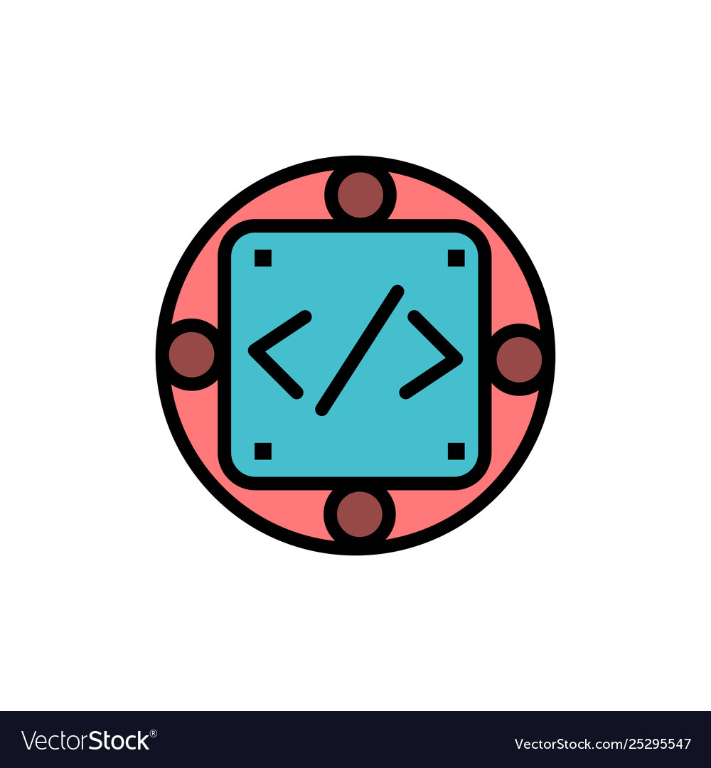 Code custom implementation management product vector image Code custom implementation management product
