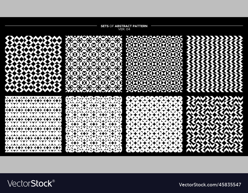 Collection of abstract shape seamless pattern