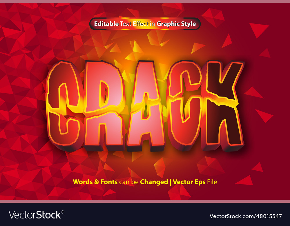 Cracked Text Effect - Editable Style
