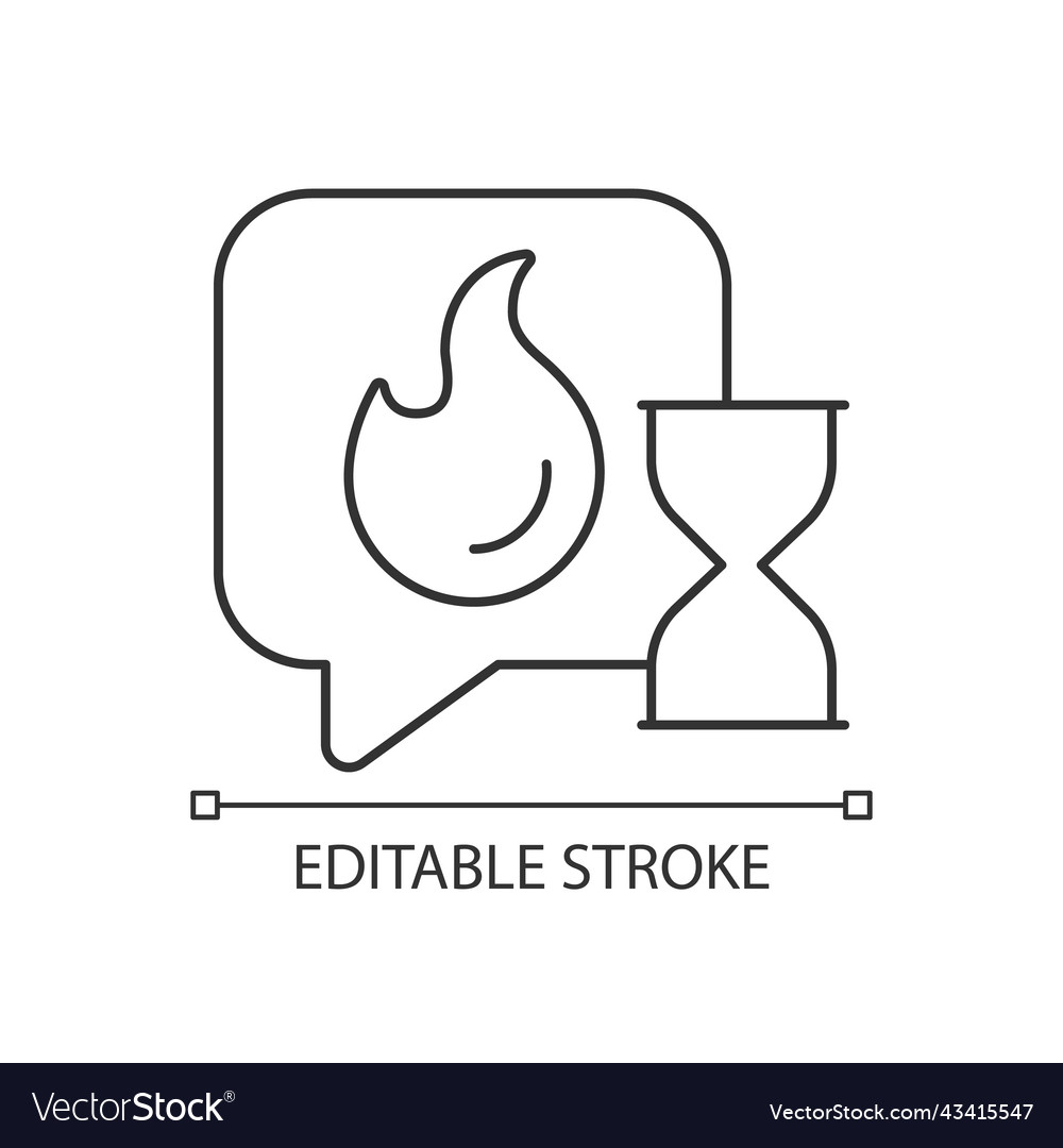 Delay response time linear icon vector image Delay response time linear icon