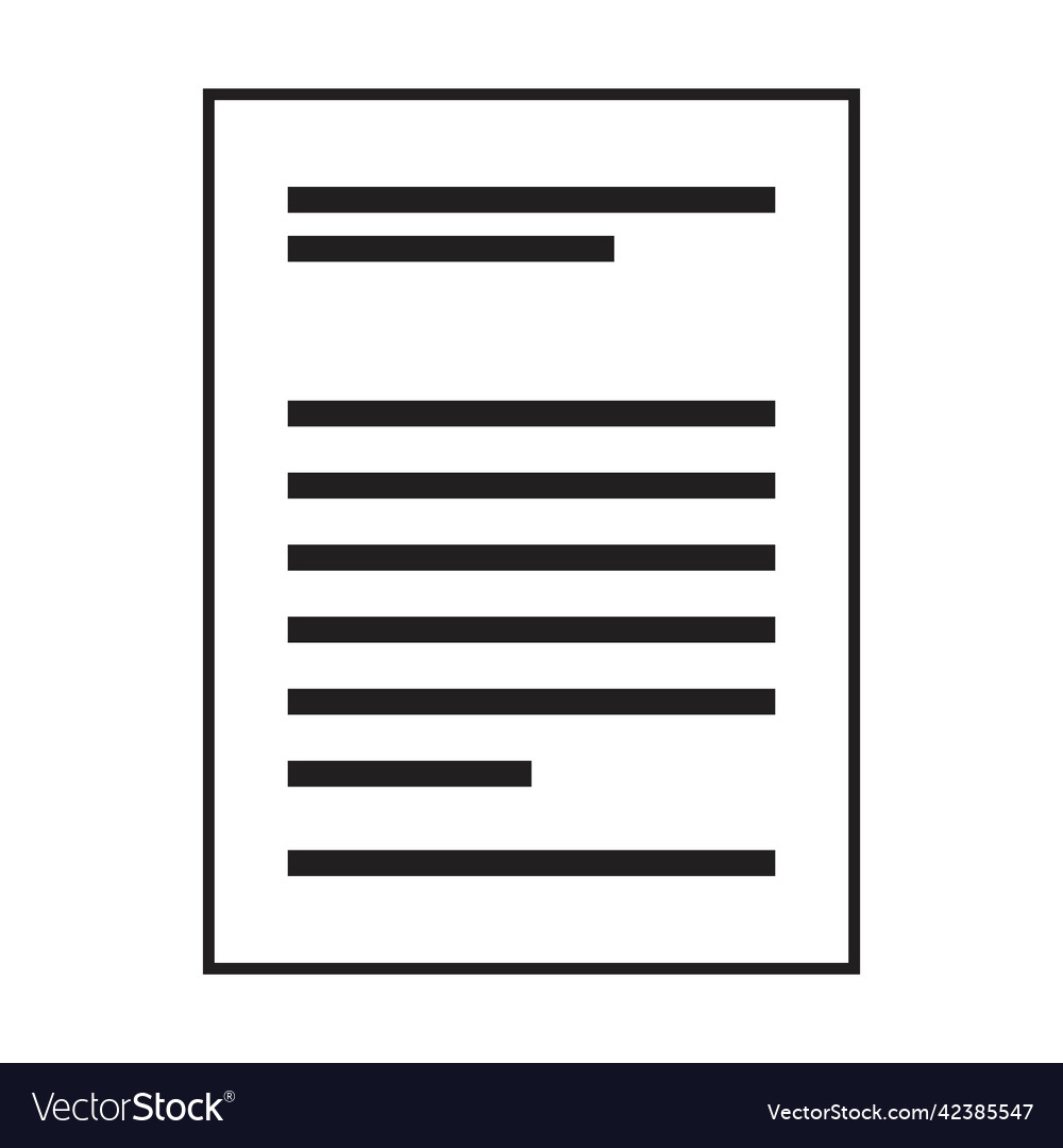 Documentation icon for business file data vector image Documentation icon for business file data