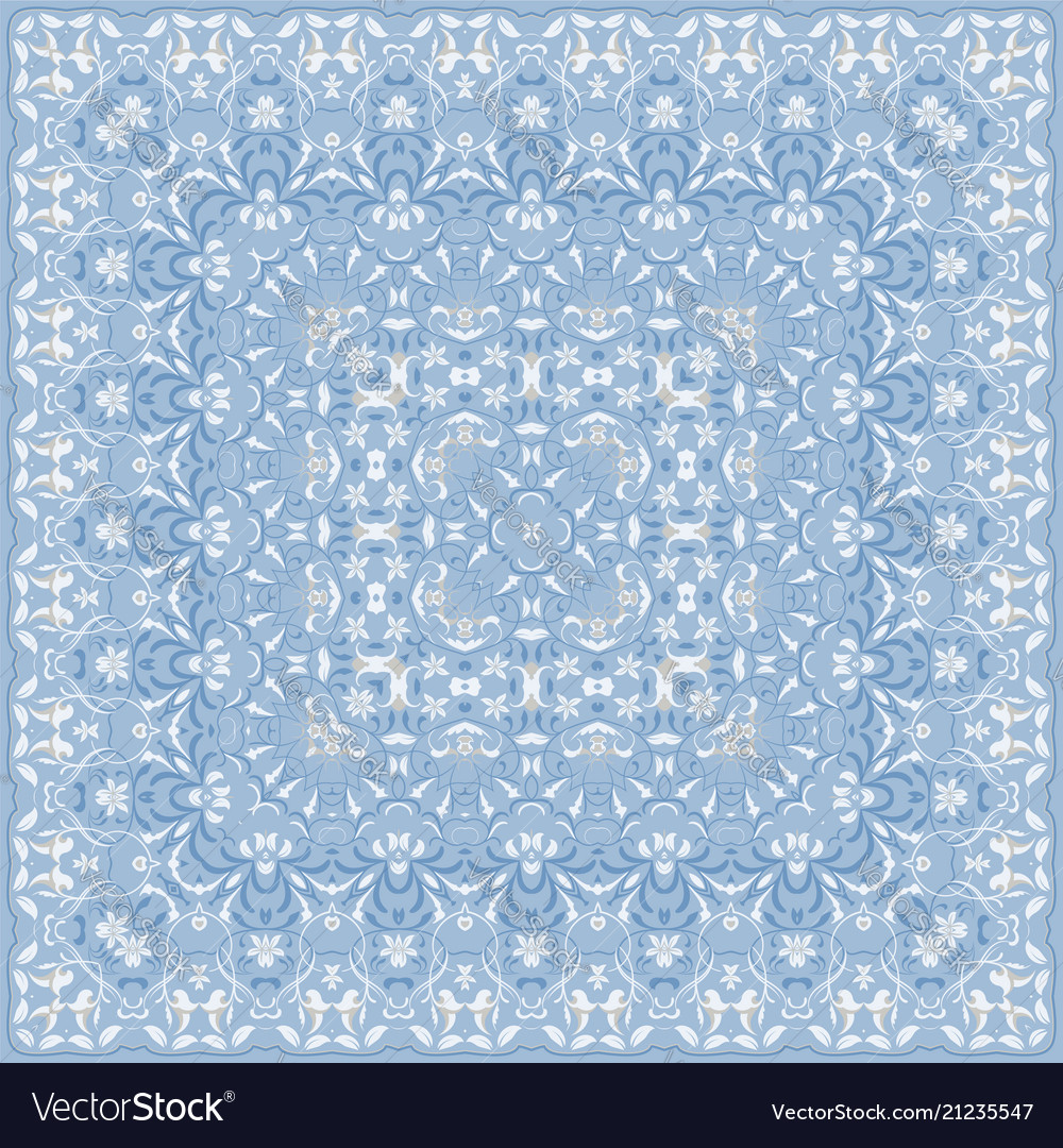 Elegant square light blue abstract pattern