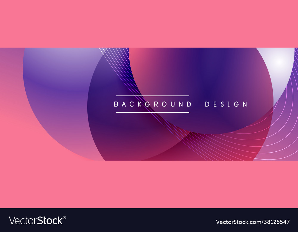 Gradient circles with shadows techno vector image Gradient circles with shadows techno
