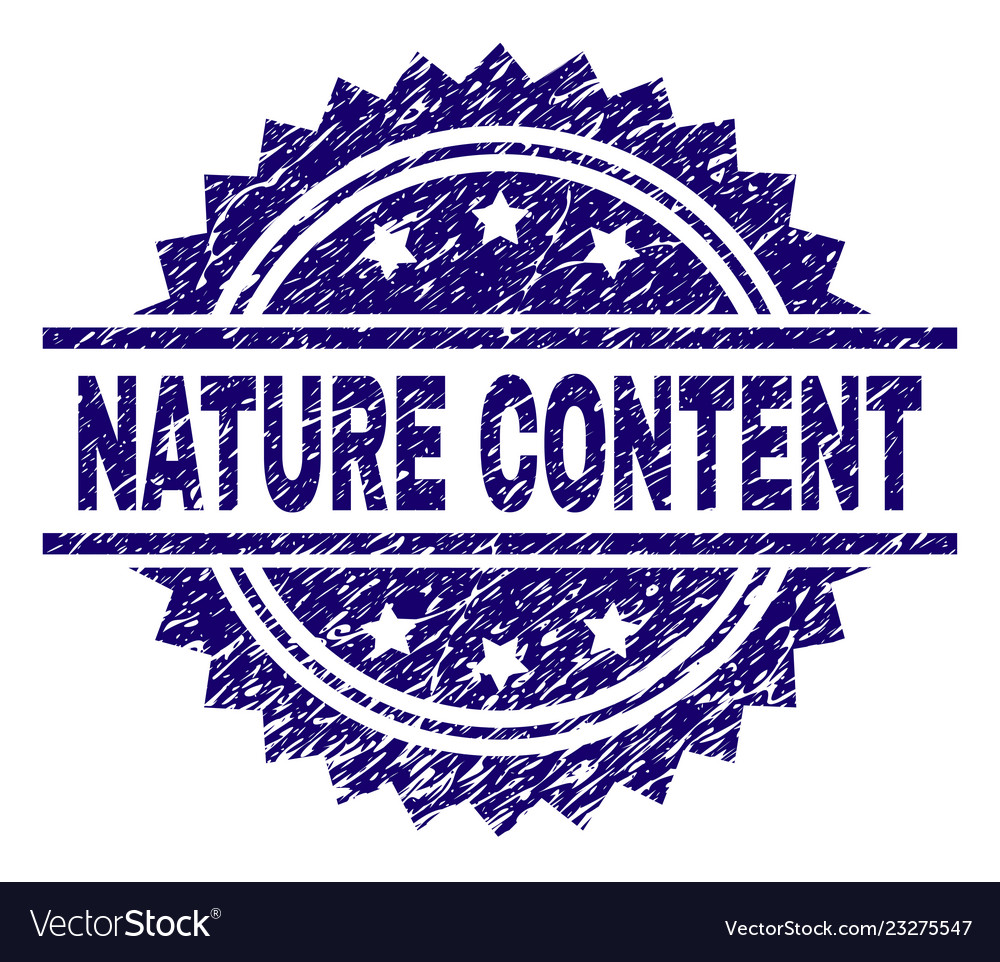 Grunge textured nature content stamp seal