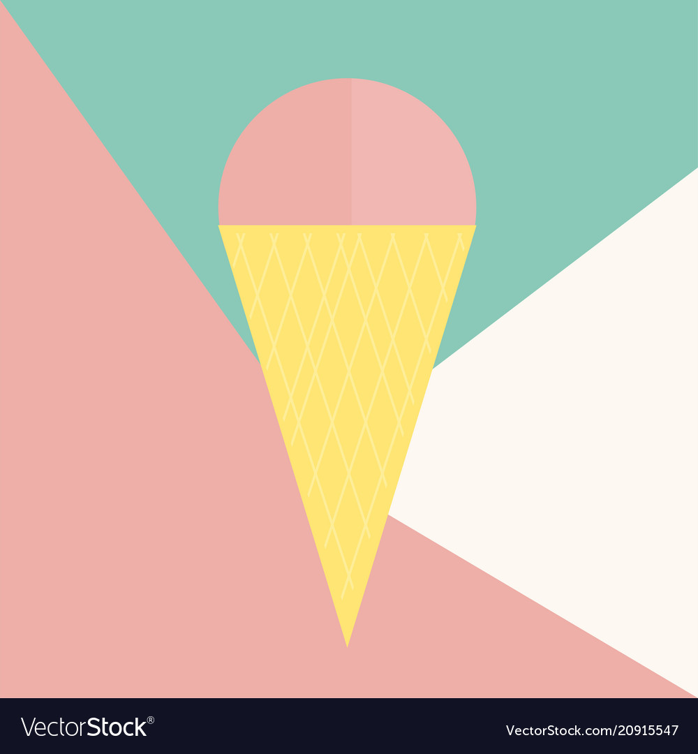 Ice cream icon isolated on background modern flat