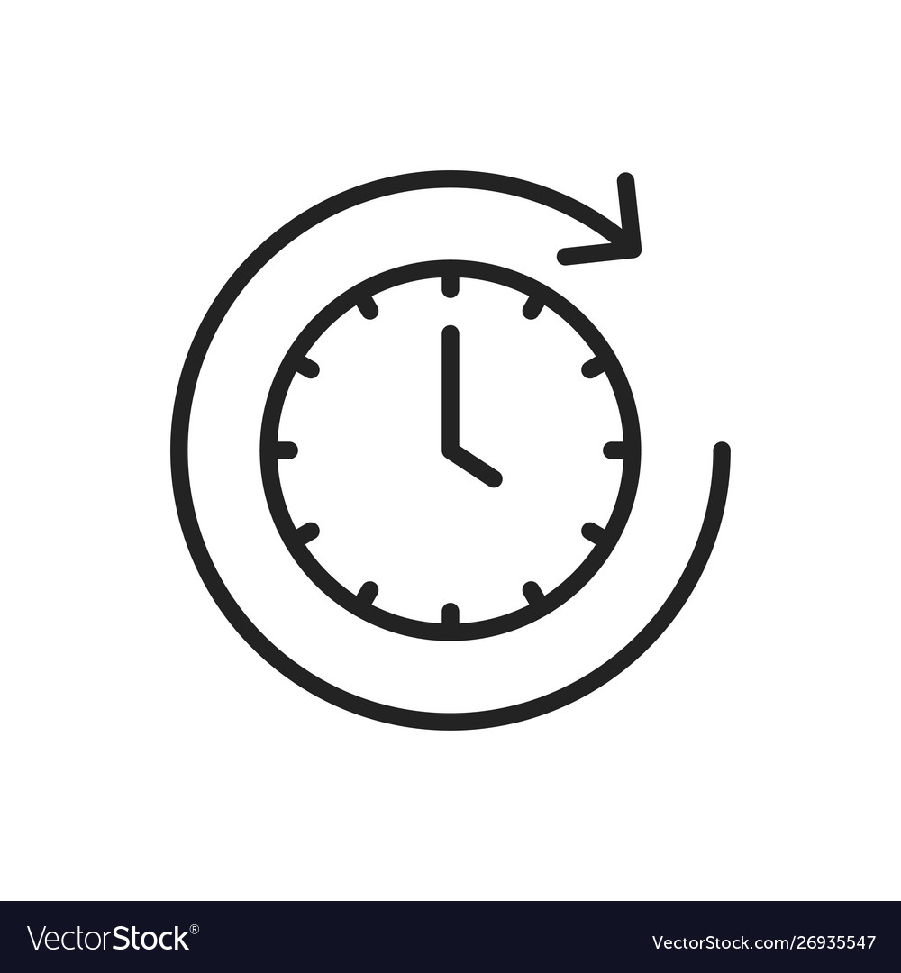 Zeit und Uhr Web-Symbole im Linienstil Timer
