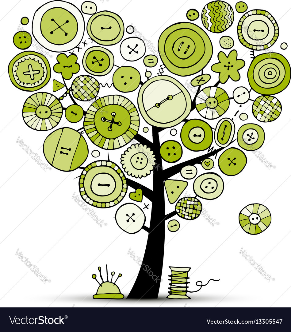 Tree with Buttons Sketch