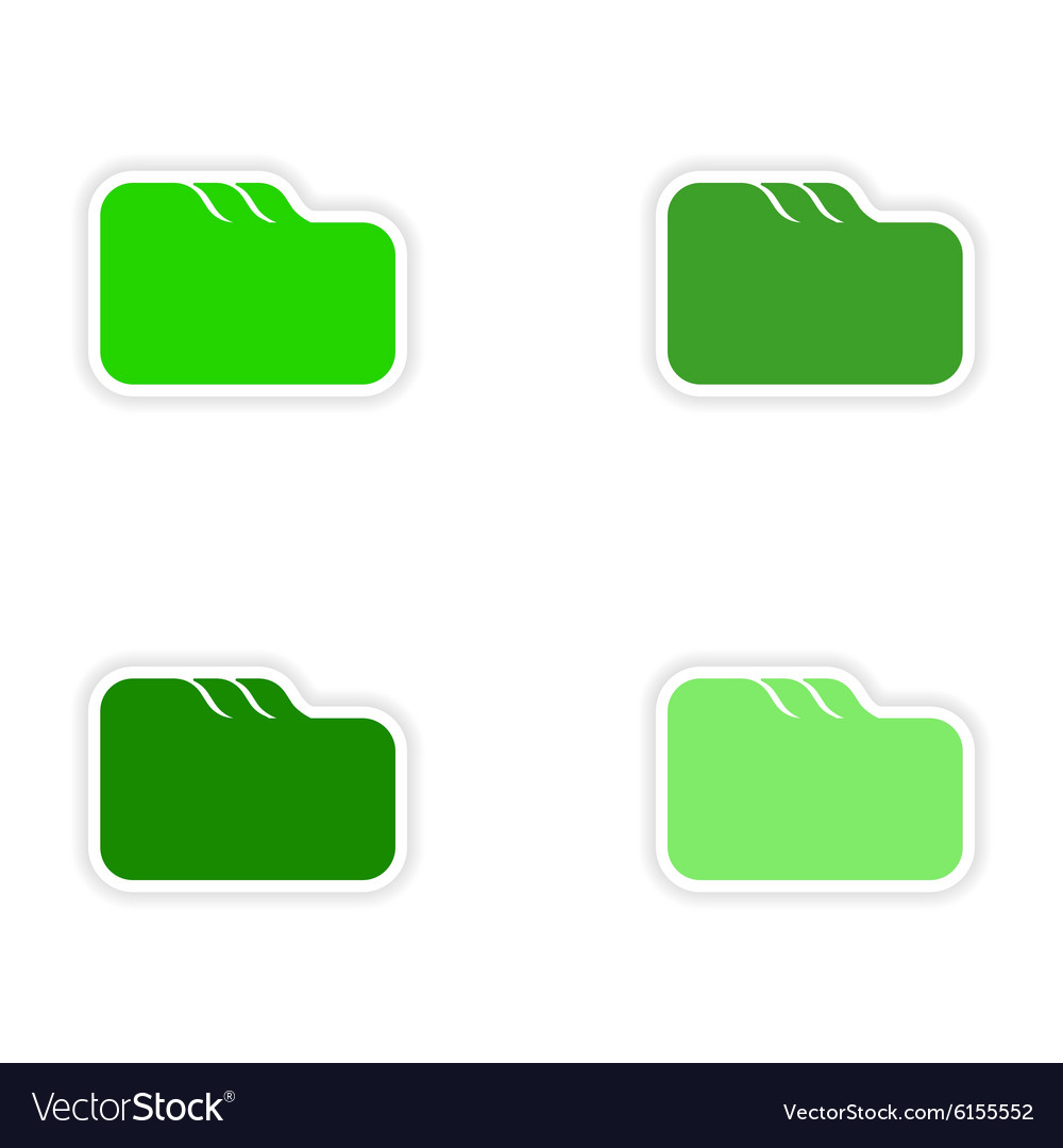 Assembly realistic sticker design on paper file