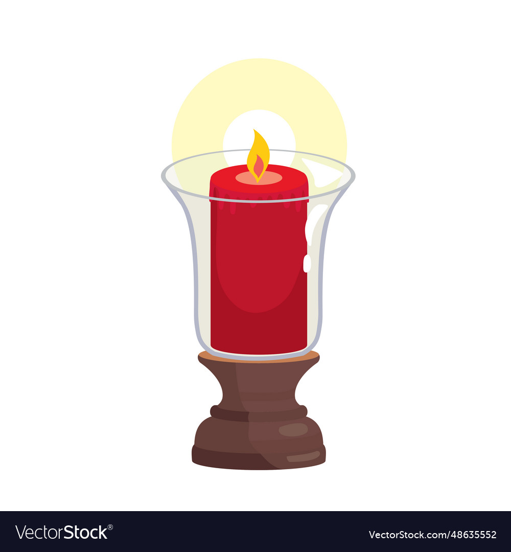 Candle In A Glass Holder Royalty Free Vector Image candle-in-a-glass-holder-royalty-free-vector-image