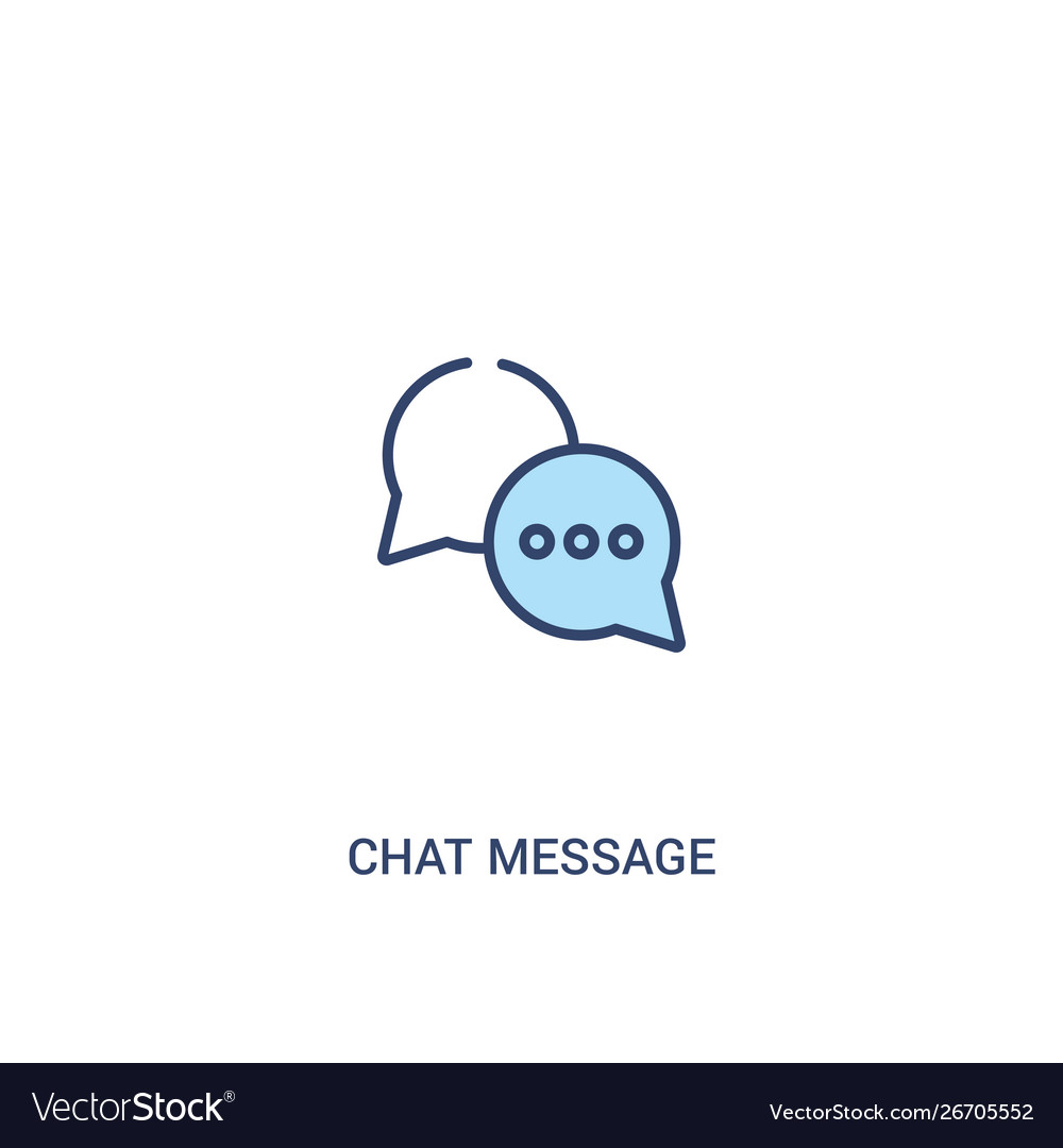 Chat message concept 2 colored icon simple line vector image Chat message concept 2 colored icon simple line