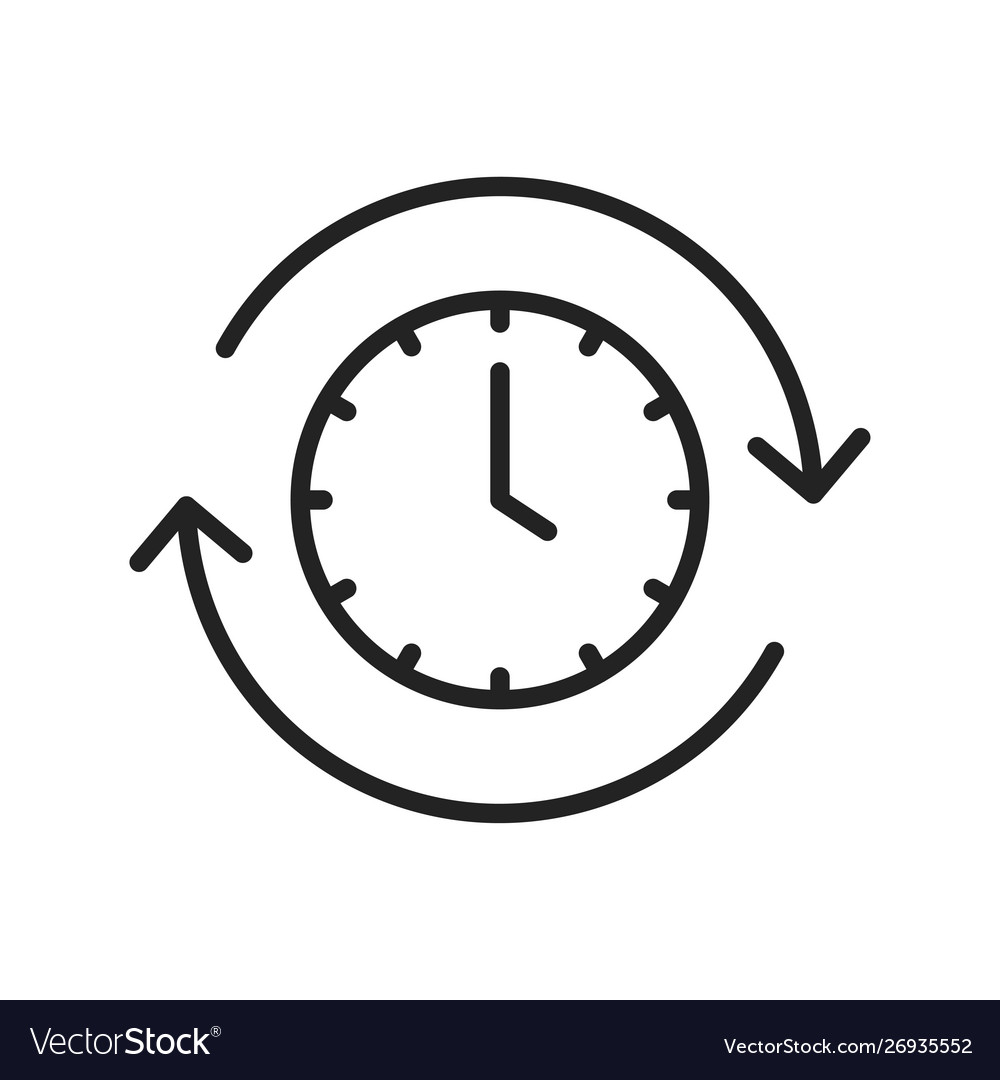 Clock and Timer Icons - Line Style