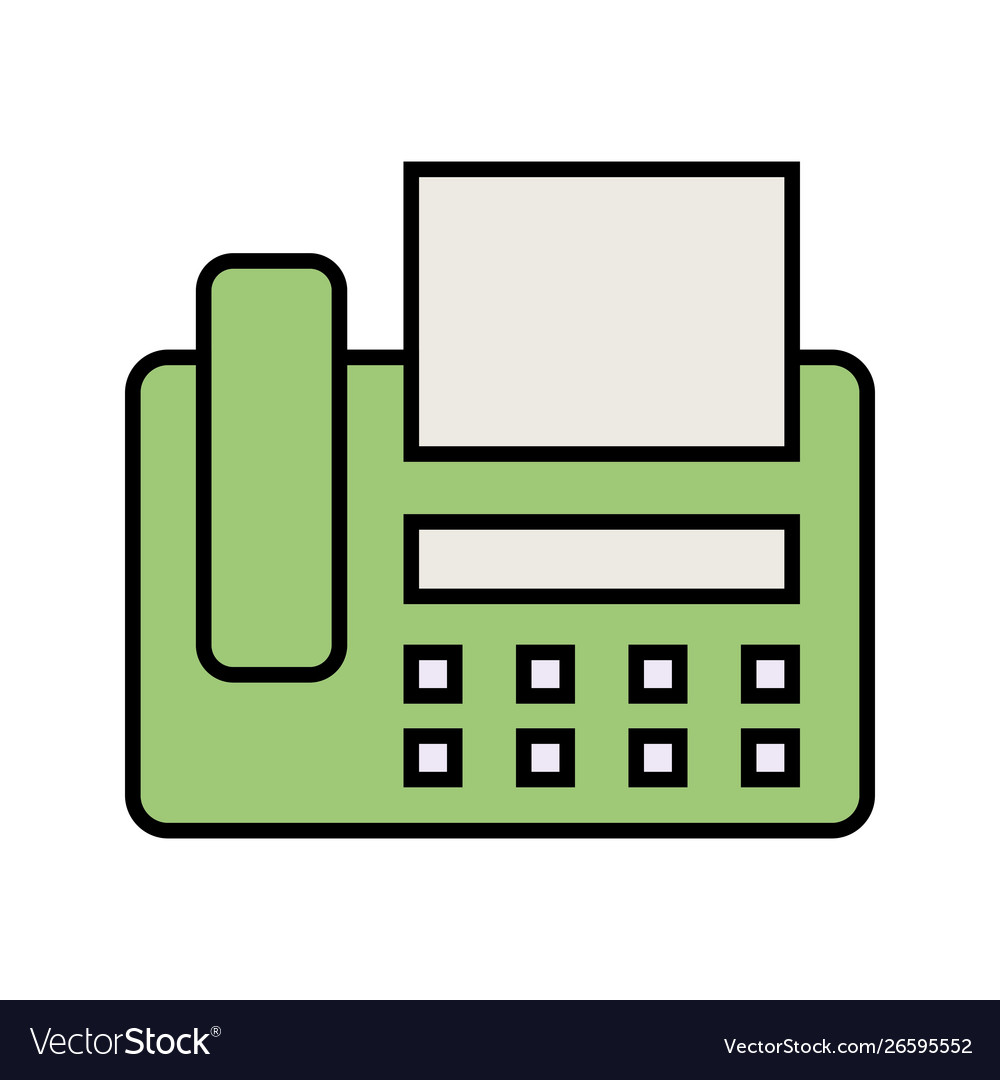 Fax machine line filled icon